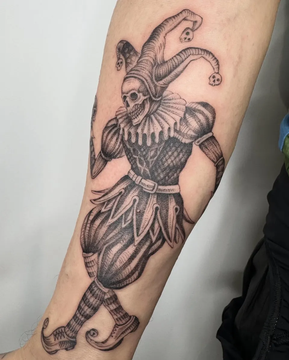 Tatouage « Arlequin squelette »